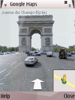 Imagem relacionada a Google Street View no Nokia S60 e Windows Mobile