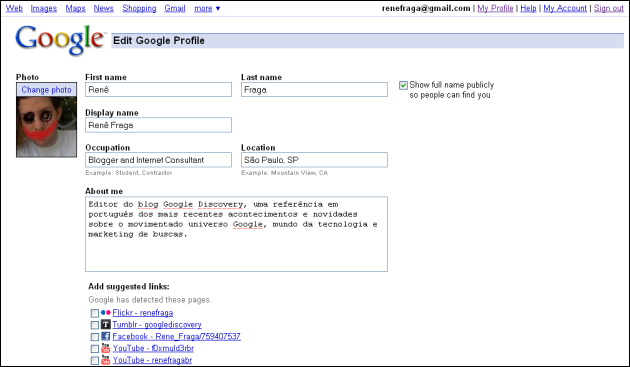 Imagem relacionada a Google Profile localiza perfis pela internet