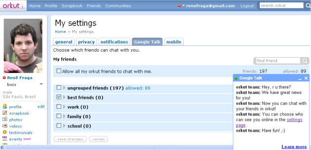 Google Talk Orkut 2