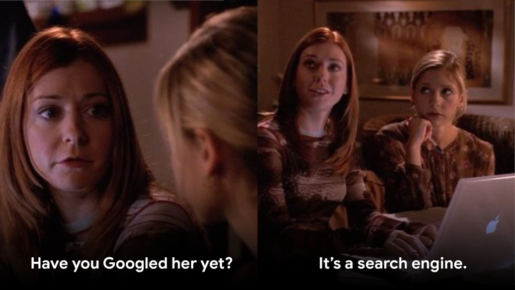 Imagem relacionada a Buffy, a Caça-Vampiros: a primeira menção do Google na cultura pop