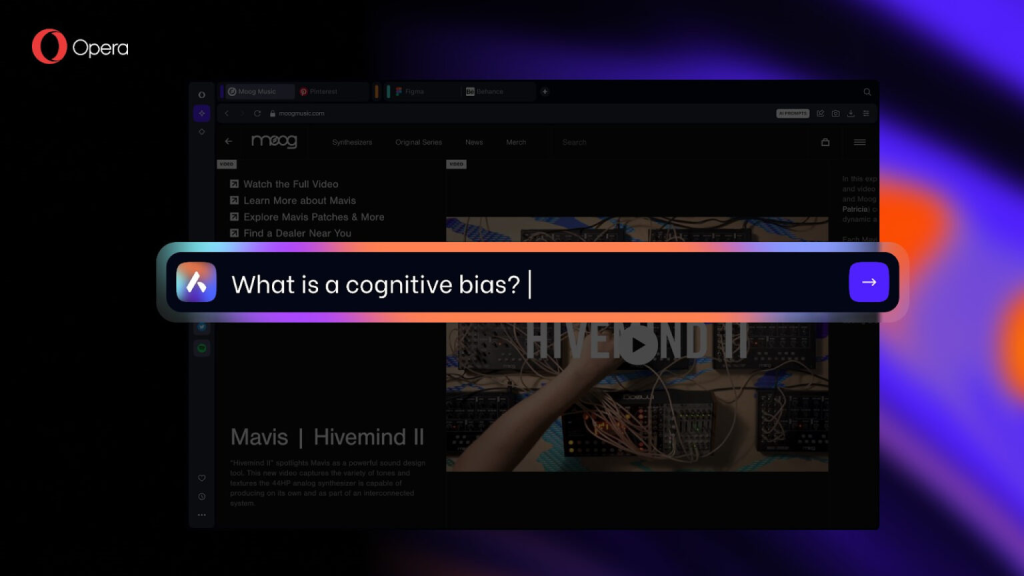 Imagem relacionada a Opera One, o novo navegador da Opera com sua primeira IA nativa