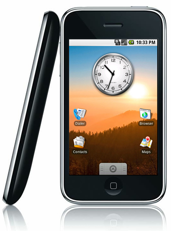 Imagem relacionada a Google Android no iPhone?