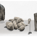Imagem relacionada a Magdalena Abakanowicz, pioneira na escultura de fibra tecida, é destaque no Google