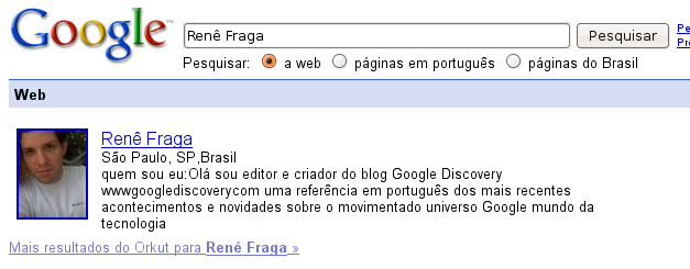 Imagem relacionada a Google Search começa a exibir perfis do Orkut