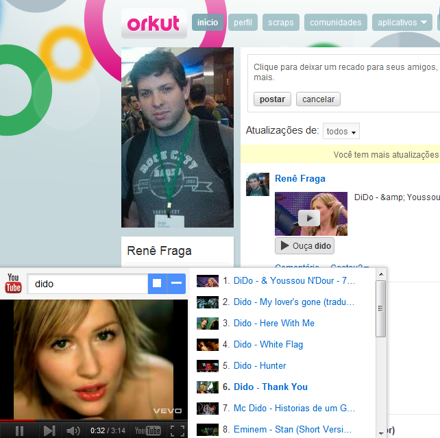 Imagem relacionada a Orkut anuncia integração com YouTube