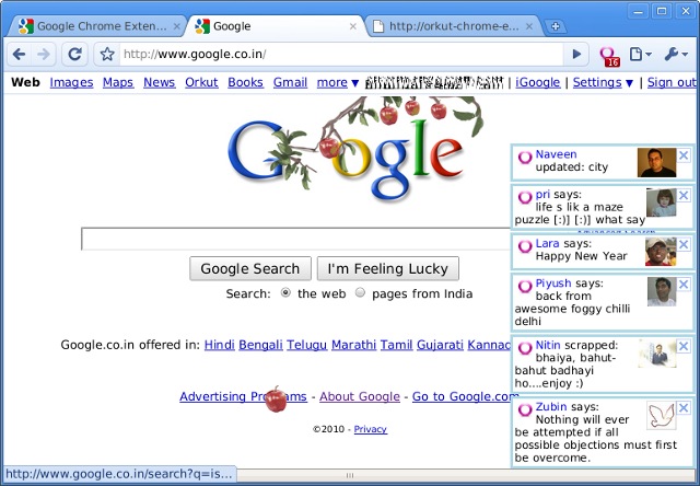 orkut2 Imagem relacionada a Extensão do Orkut para Google Chrome