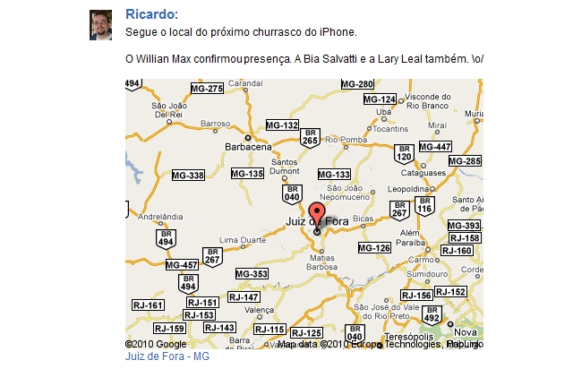 Imagem relacionada a Orkut permite inserir mapas aos recados