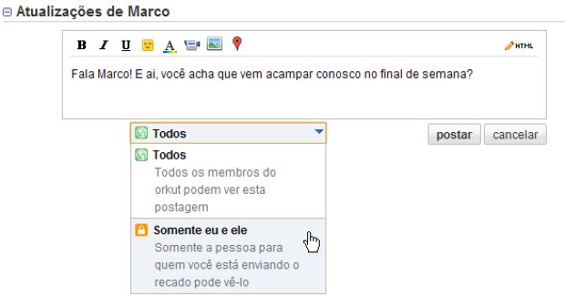 Orkut implementa scraps privados e outras novidades Imagem relacionada a Orkut implementa scraps privados e outras novidades
