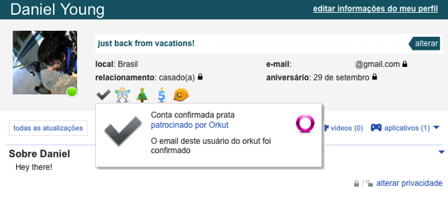Imagem relacionada a Orkut dará selo aos usuários que confirmarem seus e-mails