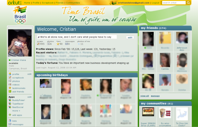 Imagem relacionada a Orkut ganha especial olímpico e outras novidades [atualizado]