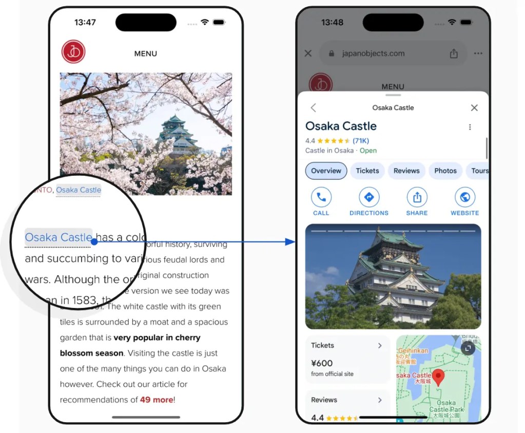 Imagem relacionada a App do Google para iOS agora insere links automáticos em páginas da web