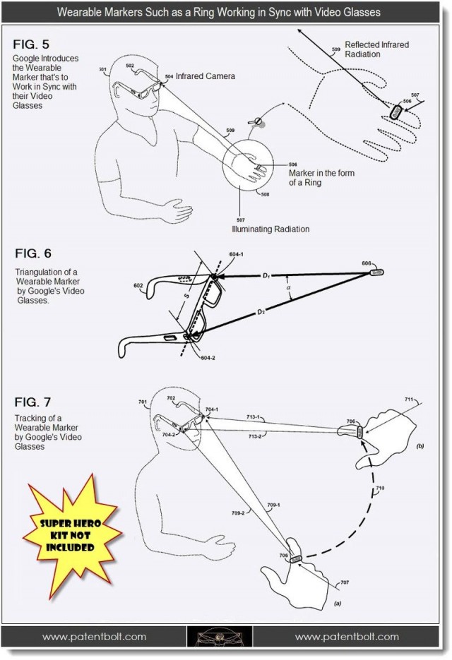 Imagem relacionada a Patente revela que óculos do Google poderá ser controlado por gestos