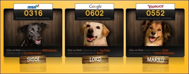 Imagem relacionada a Pedigree une MSN, Google e Yahoo! em campanha online
