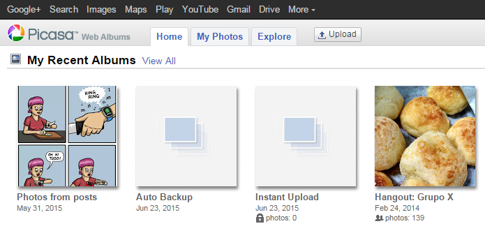 Imagem relacionada a O retorno inexplicável do Picasa Web Albums