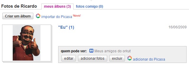 Imagem relacionada a Orkut ganha importação de fotos do Picasa Web