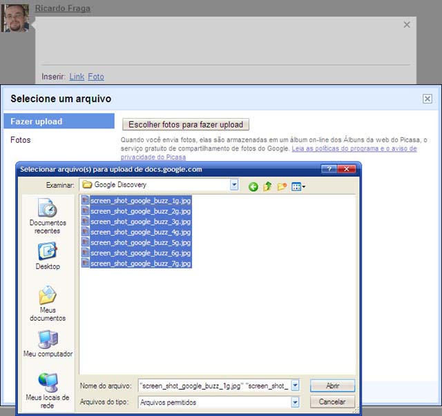 Imagem relacionada a Envie múltiplas fotos para o Picasa Web Albums