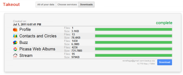 Imagem relacionada a Google Takeout oferece backup dos dados da sua conta