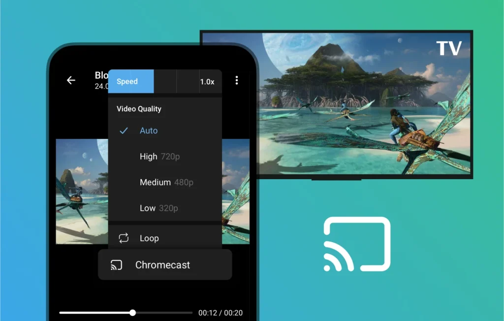 Imagem relacionada a Telegram agora permite transmitir vídeos para o Chromecast