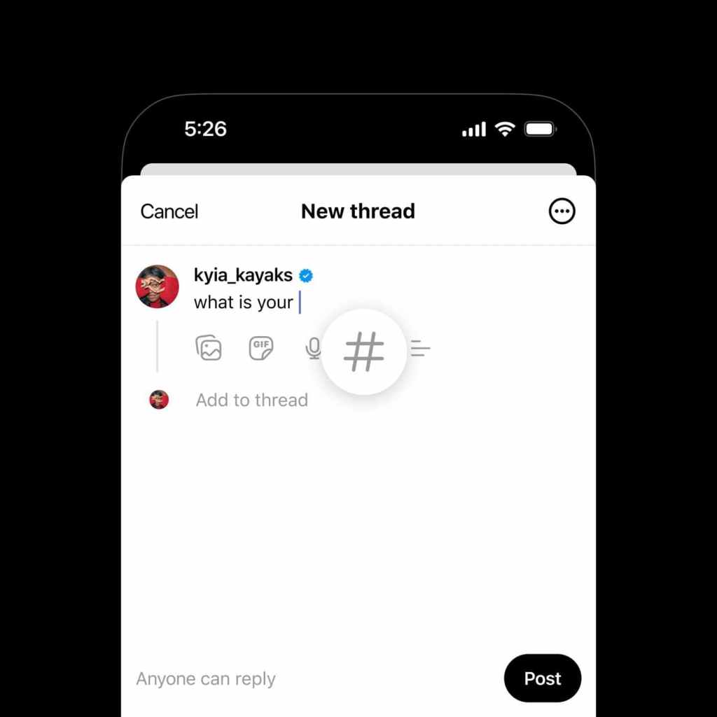 Imagem relacionada a Threads lança 'topic tags'; entenda a diferença com as hashtags