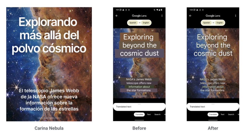 Imagem relacionada a Google Lens agora traduz imagens