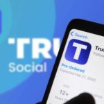 Imagem relacionada a Truth Social, rede social de Donald Trump, está no Google Play