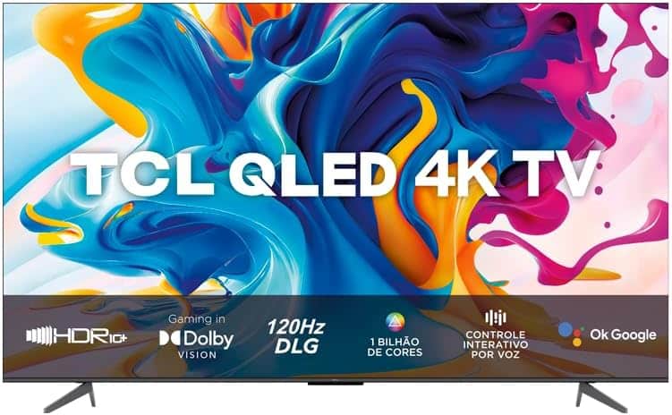 Imagem relacionada a Oferta: TCL QLED 4K 50 pol. com Google TV com menor preço histórico na Amazon