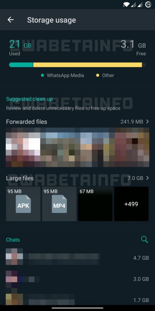 Imagem relacionada a WhatsApp para Android terá ferramenta para controlar o uso de armazenamento
