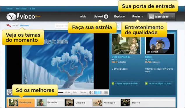 Imagem relacionada a O novo Yahoo! Vídeo está no ar no Brasil