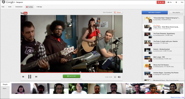 Imagem relacionada a Playlists do YouTube nos Hangouts do Google+