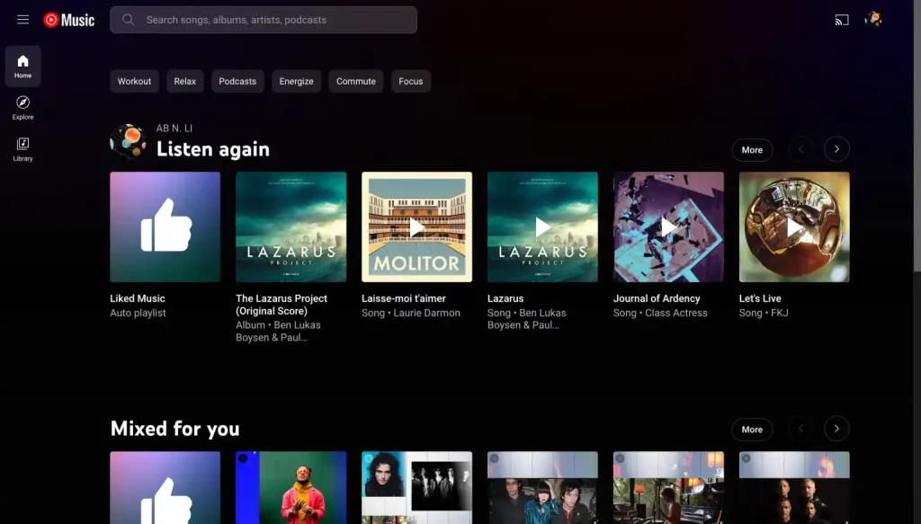 Imagem relacionada a YouTube Music anuncia grande reformulação em sua interface web