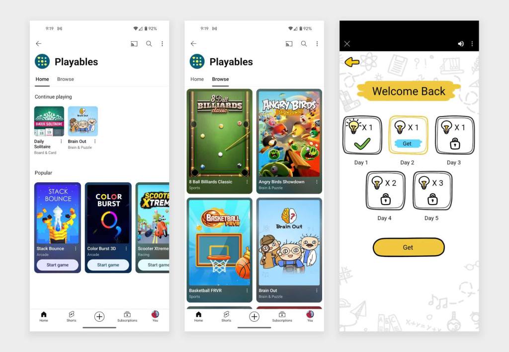 Imagem relacionada a YouTube lança 'Playables': Mais de 30 mini-jogos para os assinantes Premium