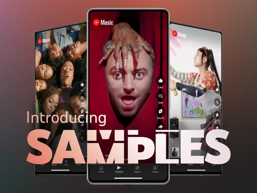 Imagem relacionada a YouTube Music apresenta a nova aba Samples para descoberta de músicas personalizada